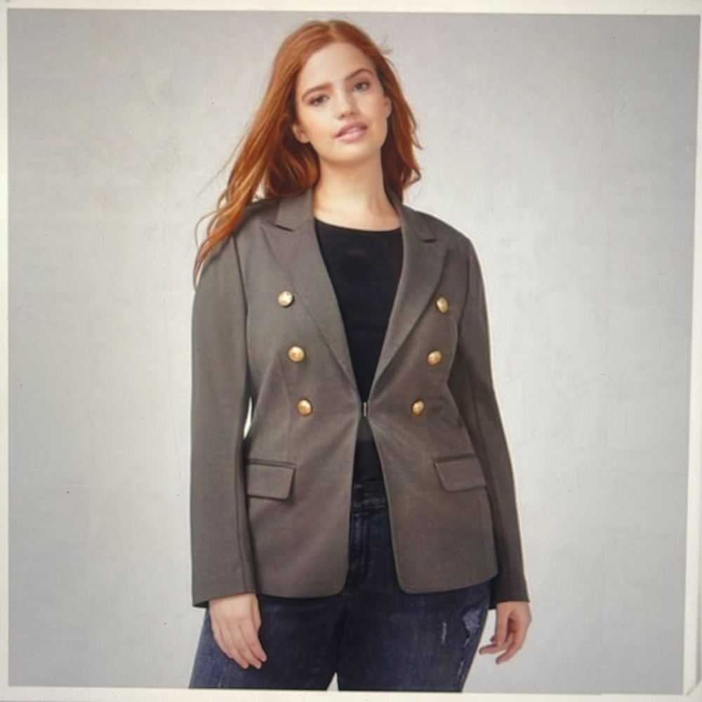 Lane Bryant: Double Breasted Ponte Blazer